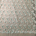 Light Green 3D StoneTulle Embroidery Fabric